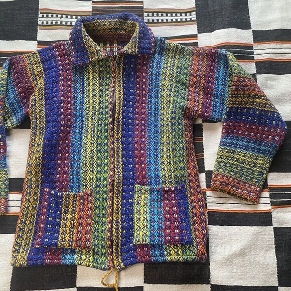 Vintage Spirit Of The Andes Wool Blend Zip Up Sweater Coat. M/L. Pockets! - Picture 16 of 16